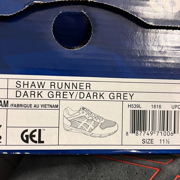 ASICS Shaw Runner shoes sneakers H593L 1616 grey new Mens Size 11.5 - Picture 11 of 11